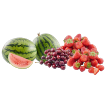 Watermeloen, aardbeien
en Noordertrots kersen